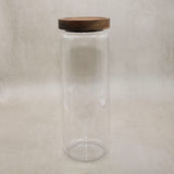 Large Glass Jar with Acacia Lid