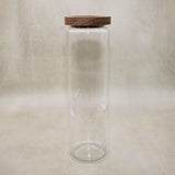 Tall Glass Jar with Acacia Lid